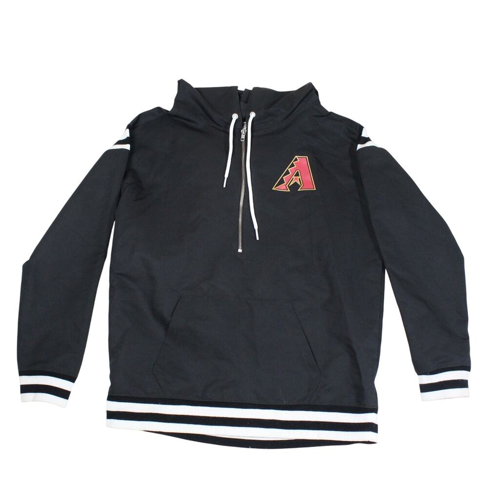 Victoria's Secret PINK MLB Arizona Diamondbacks Hoodie Womens Small Black Zip Up